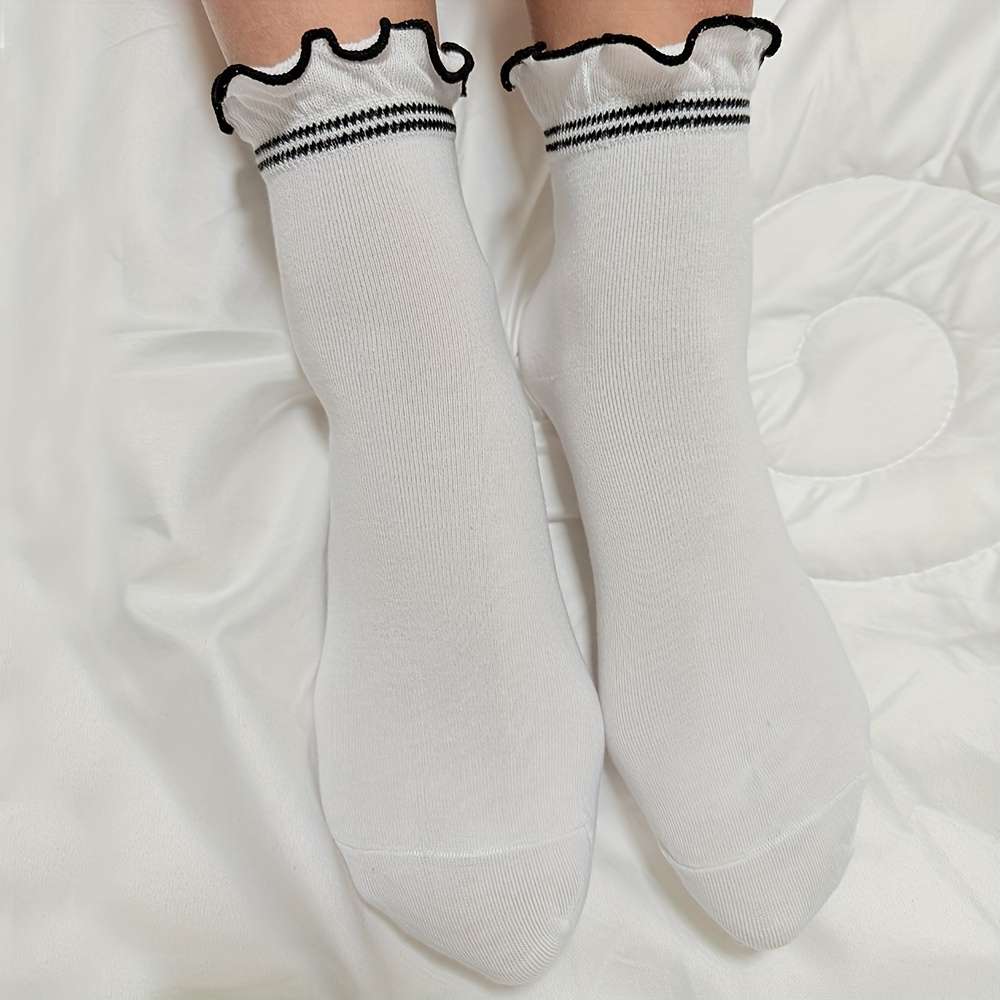Women S Socks Color White5 Pairs Size Onesize