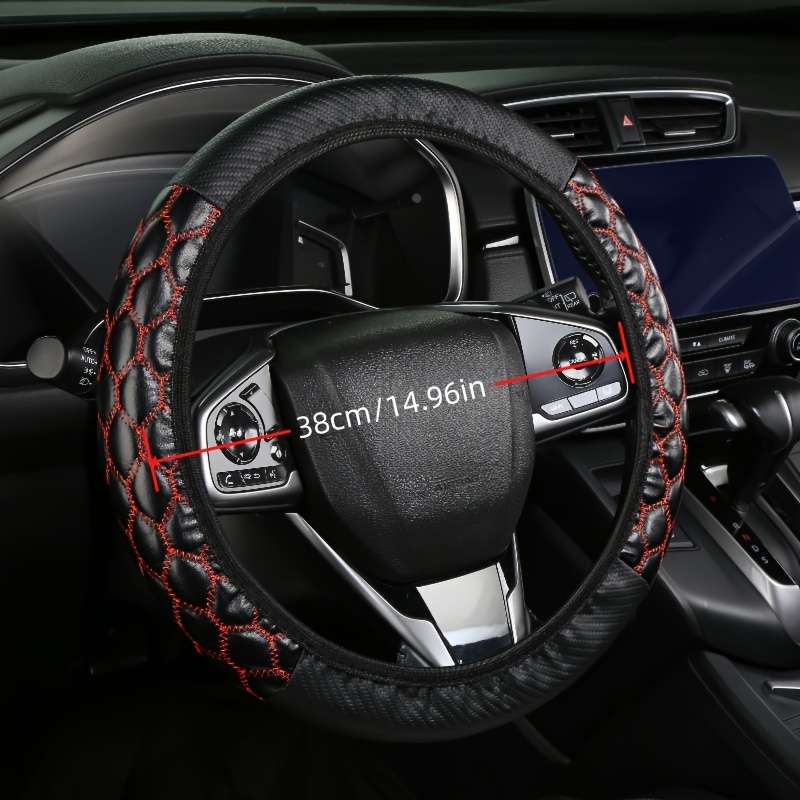 Car Steering Wheel Cover Black+White Line