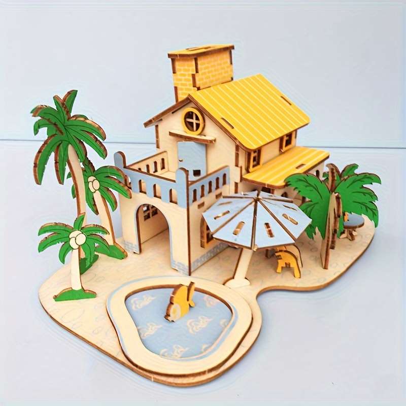 Building Toy Architectural Model Toy Set Style Binhai Xiaozhu