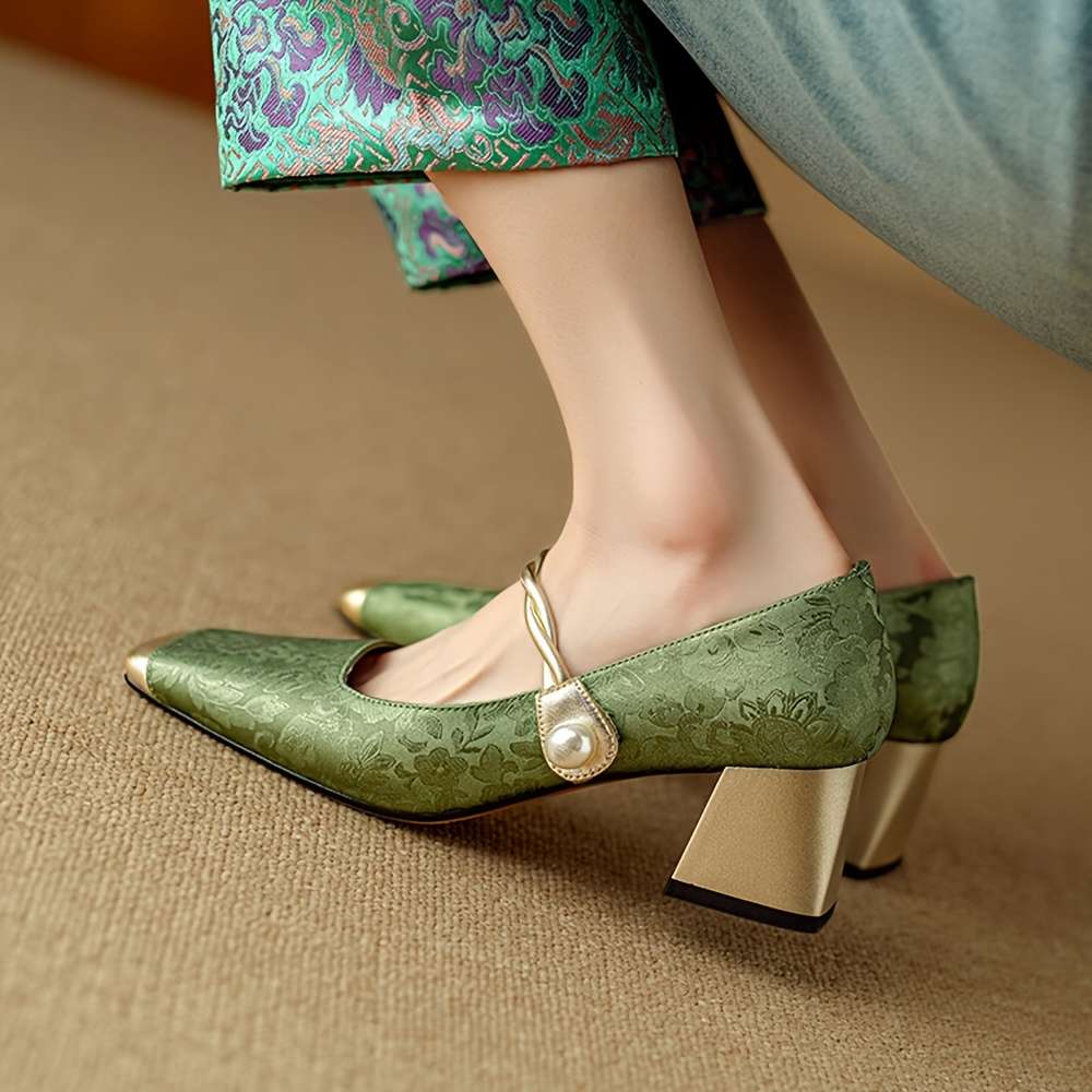 Women S High Heels Color Green Sizeuk 3.5