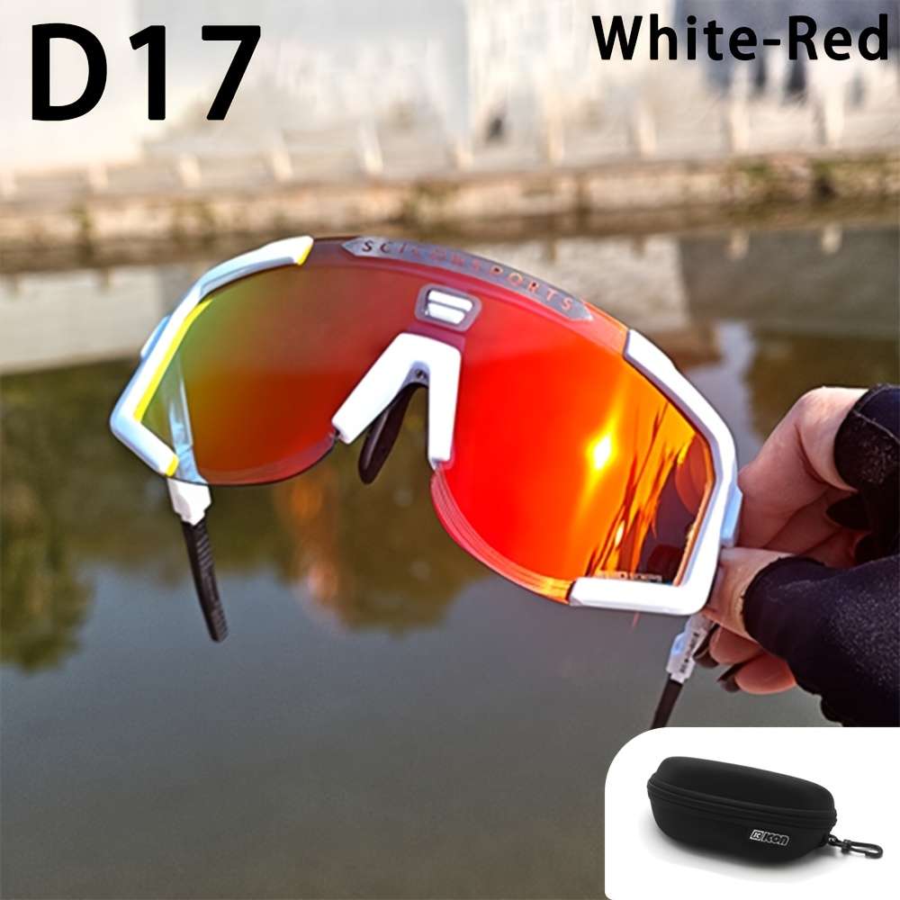 Cycling Glasses Color White Red
