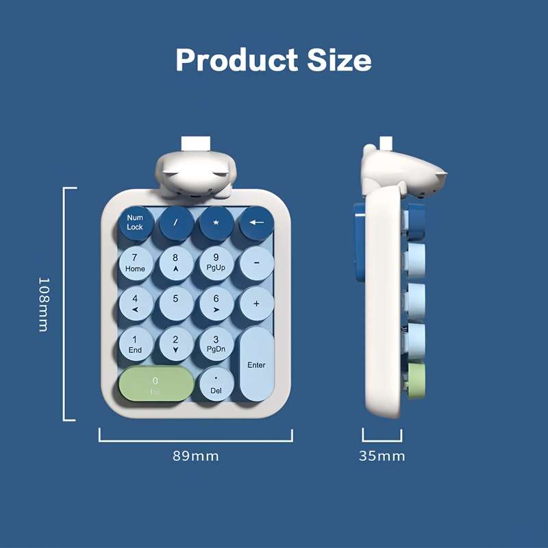 2.4G Portable Numeric Keypad Blue