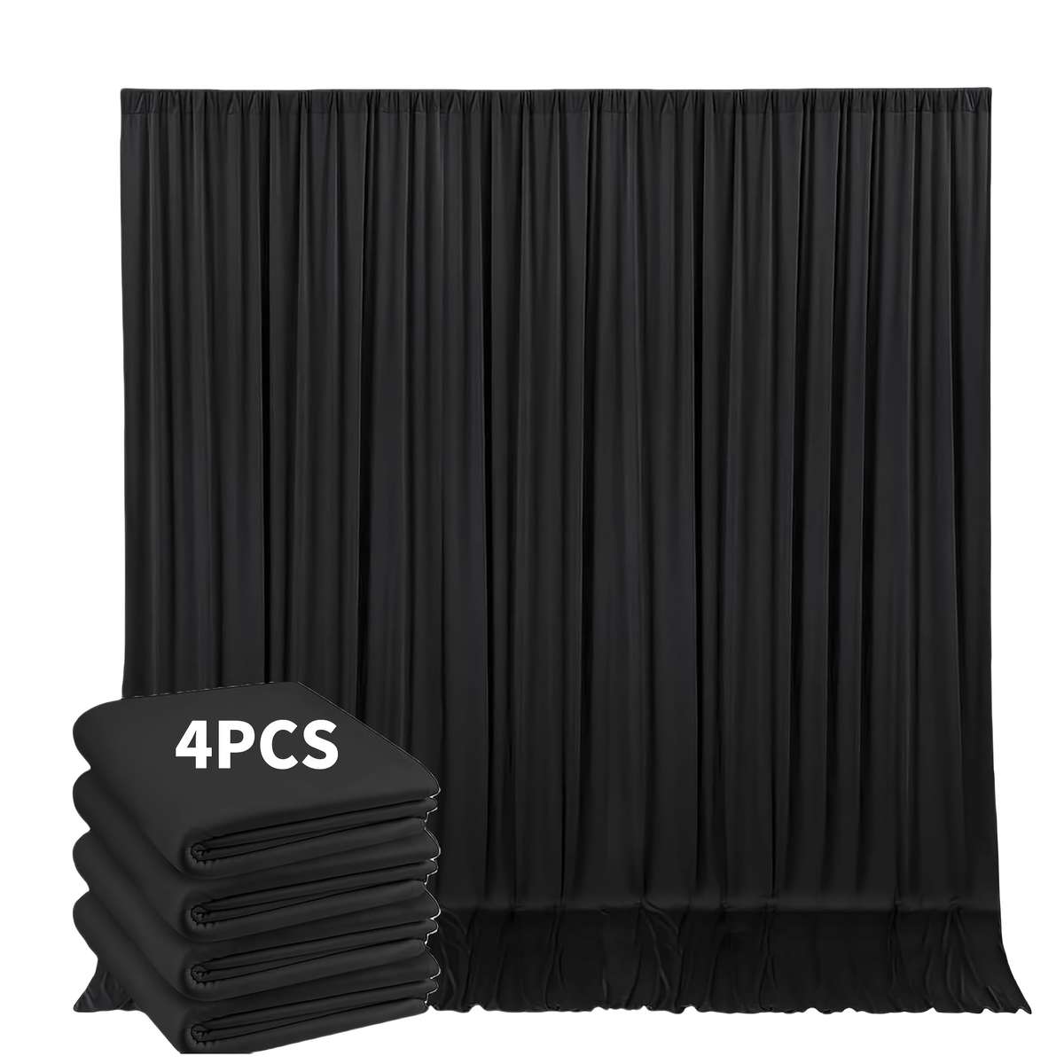 Wedding Supplies Color Red Size 6.1X3.05Meter 4 Panels 152.4Cm X 3.05Meter