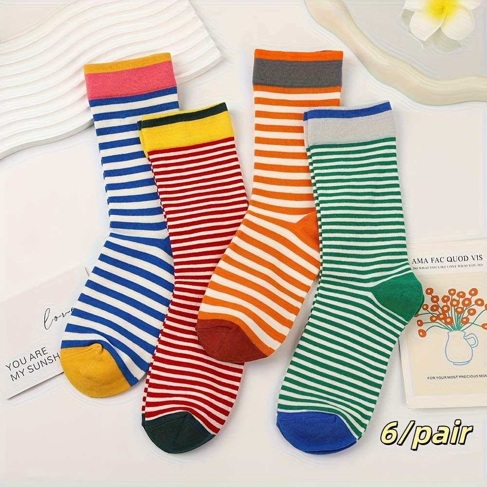 Women S Socks Color Random 6 Pairsmixed Colors Size Onesize