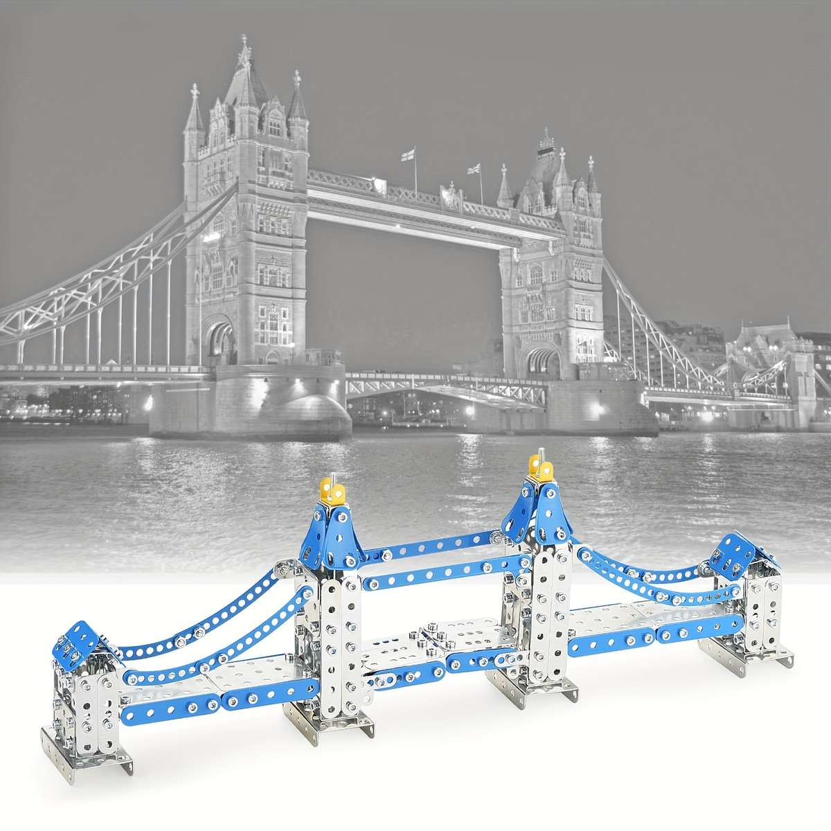3D Building Model Puzzle Set Style Tower Bridge