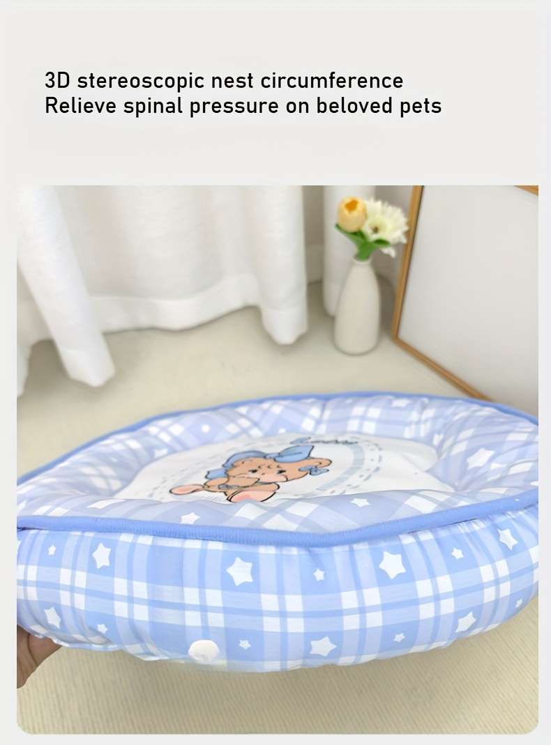 Pet Supplies Color Diameter 50Cm Size Blue Plaid