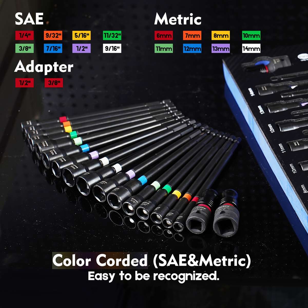 18-Piece Magnetic Impact Nut Screwdriver Set
