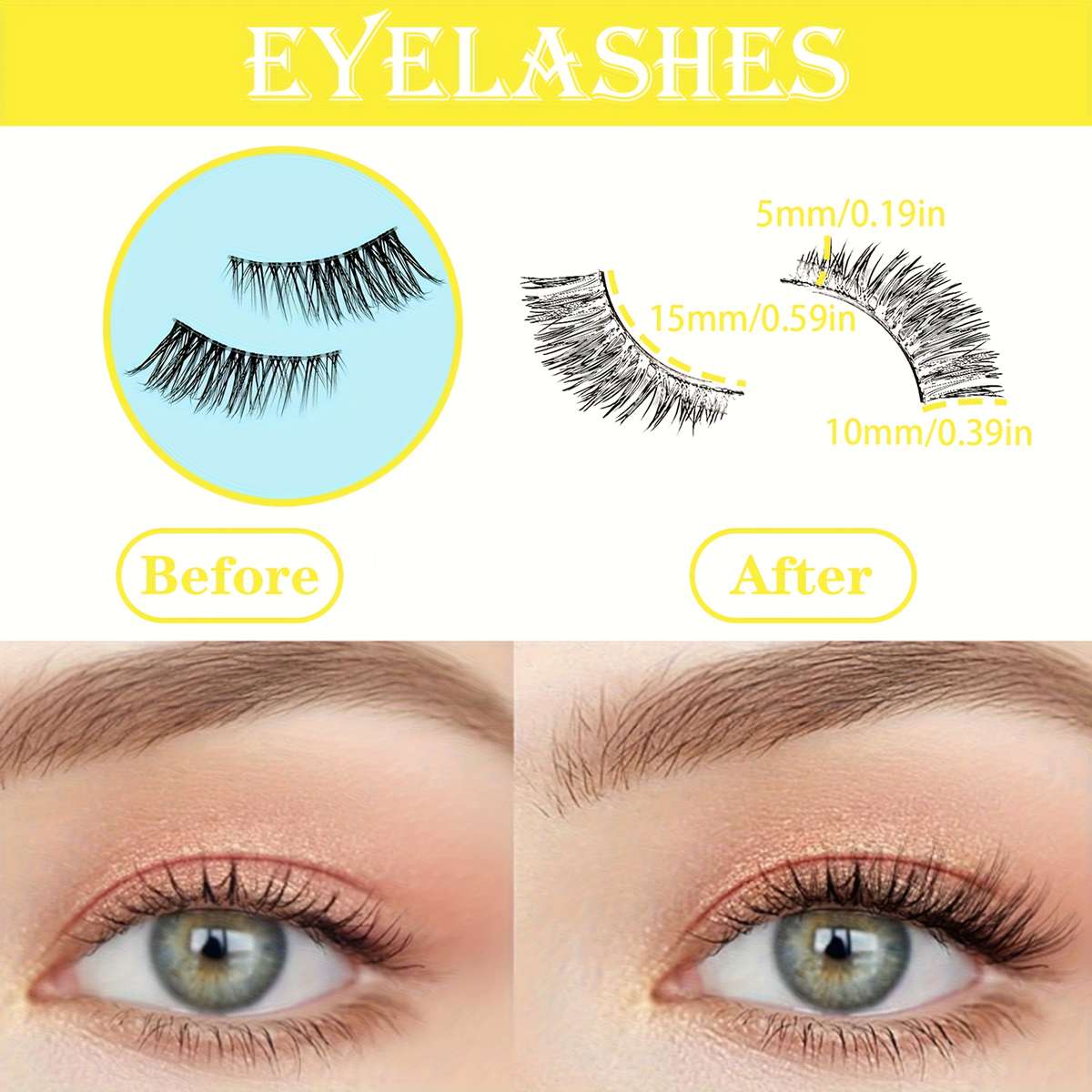 5 Pairs Natural Fluffy Individual Lashes Model Y B01 5 Pairs 10mm