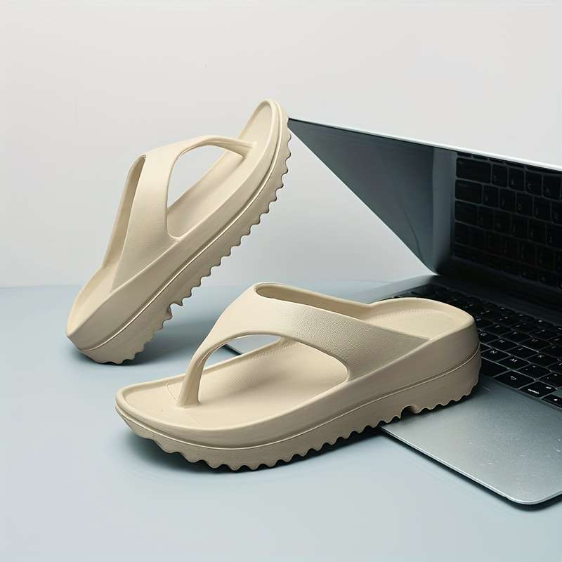 Ladies Summer Flip Flops White Uk 7.5-8
