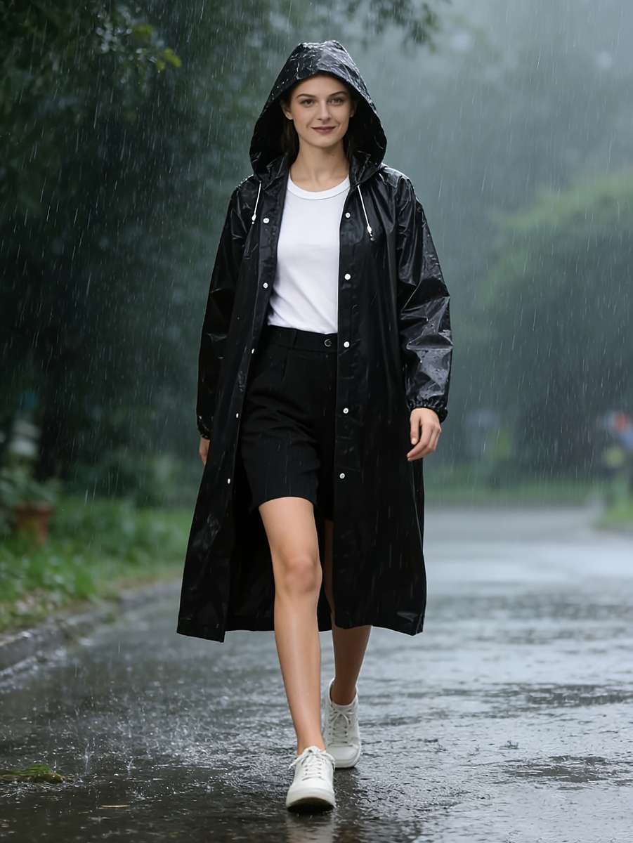 Raincoat Black Size Asian Onesize