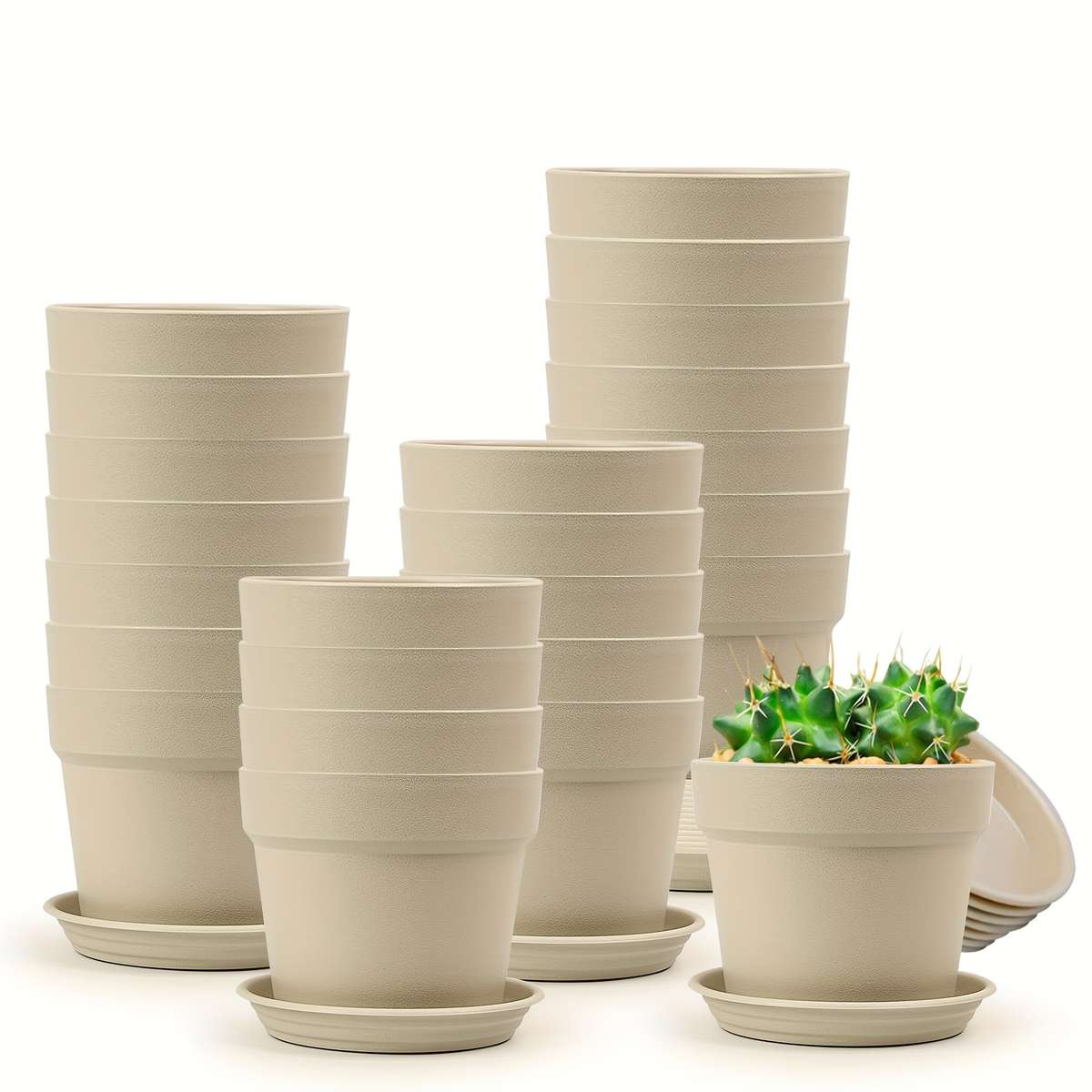 Flowerpot  40 Pcs 9 5Cmcolor White