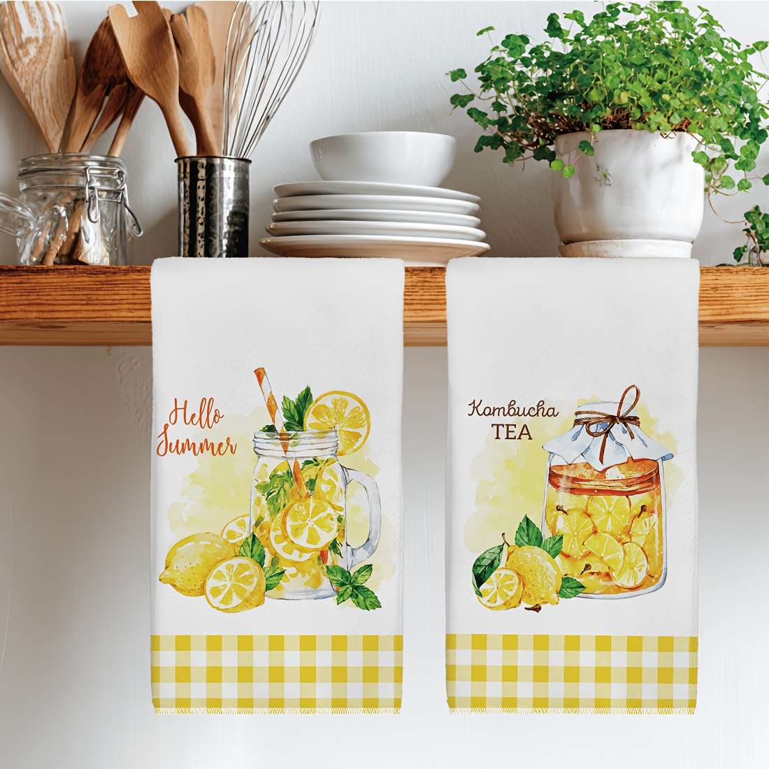 Rag Color 2 Piece Lemon Jar Set