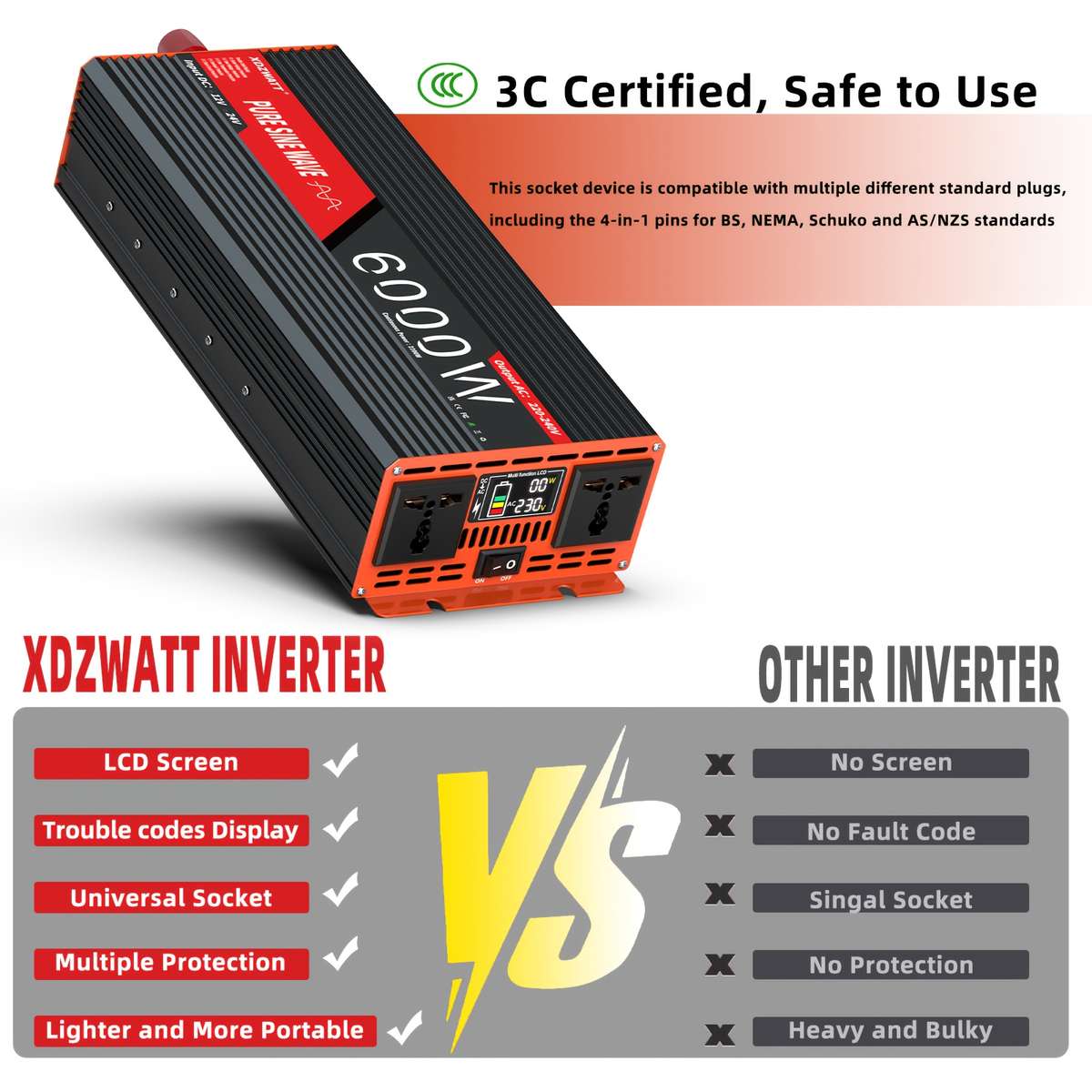Inverter Style 12V 6000W