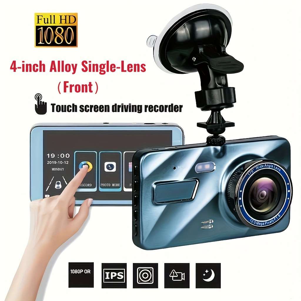 Dashcam Items 4 Inch Alloy Dual Recording   64Gb Memory Card