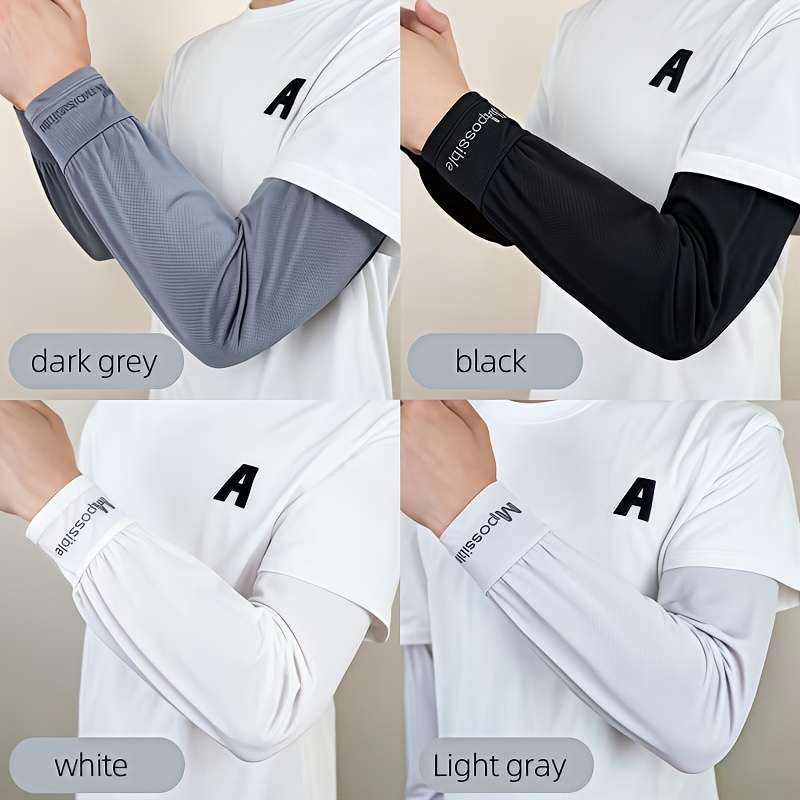 Sunscreen Sleeves Color White Quantity 2Pcs1Pair