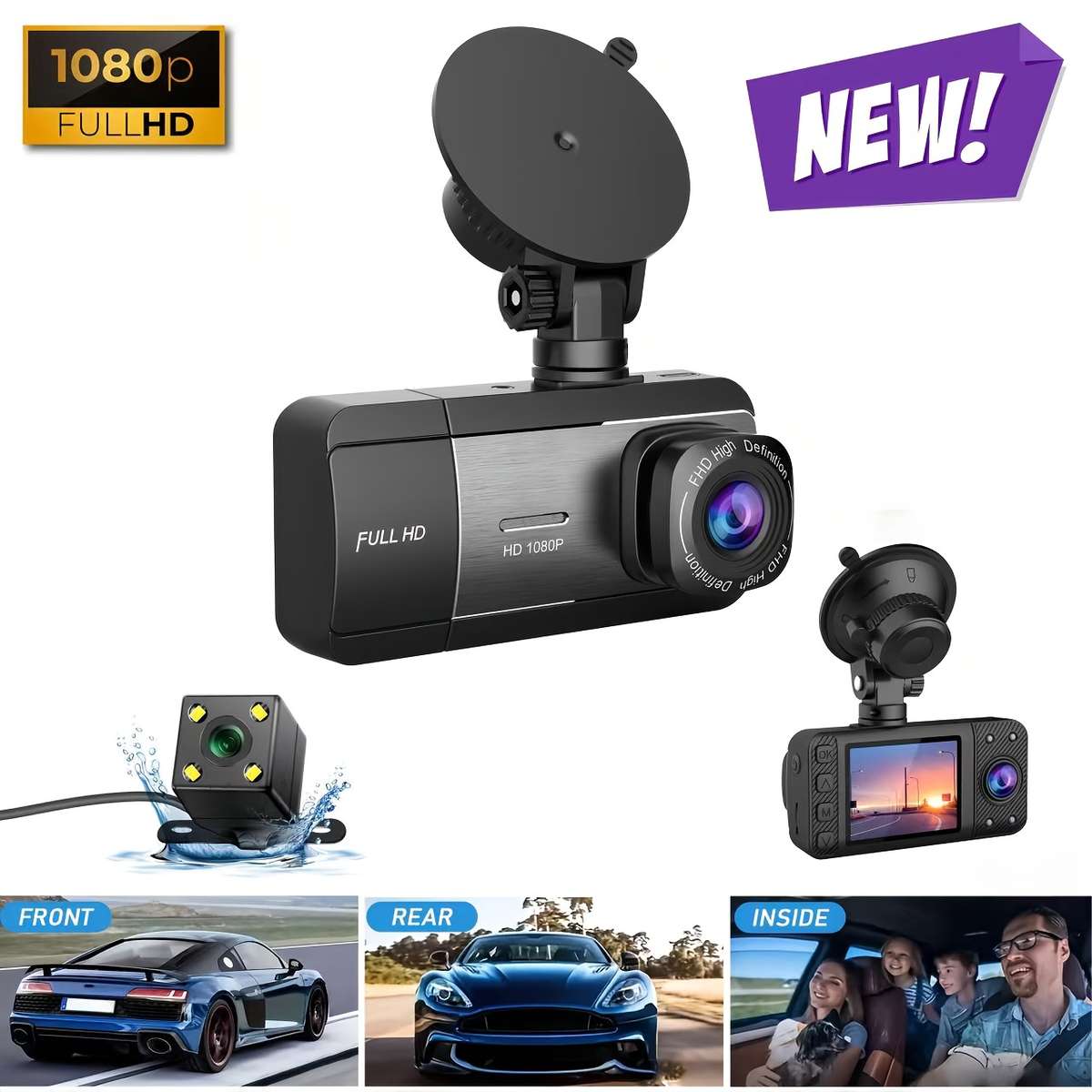 Dashcam Model 2 Lenses Without Card Itemsdriving Recorder