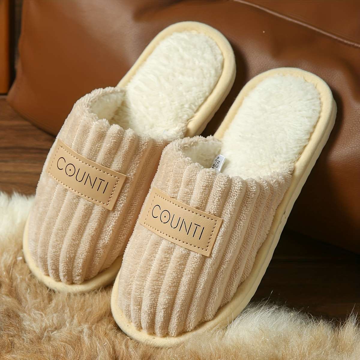Cotton Slippers Color Grey Sizeuk 6.5-7