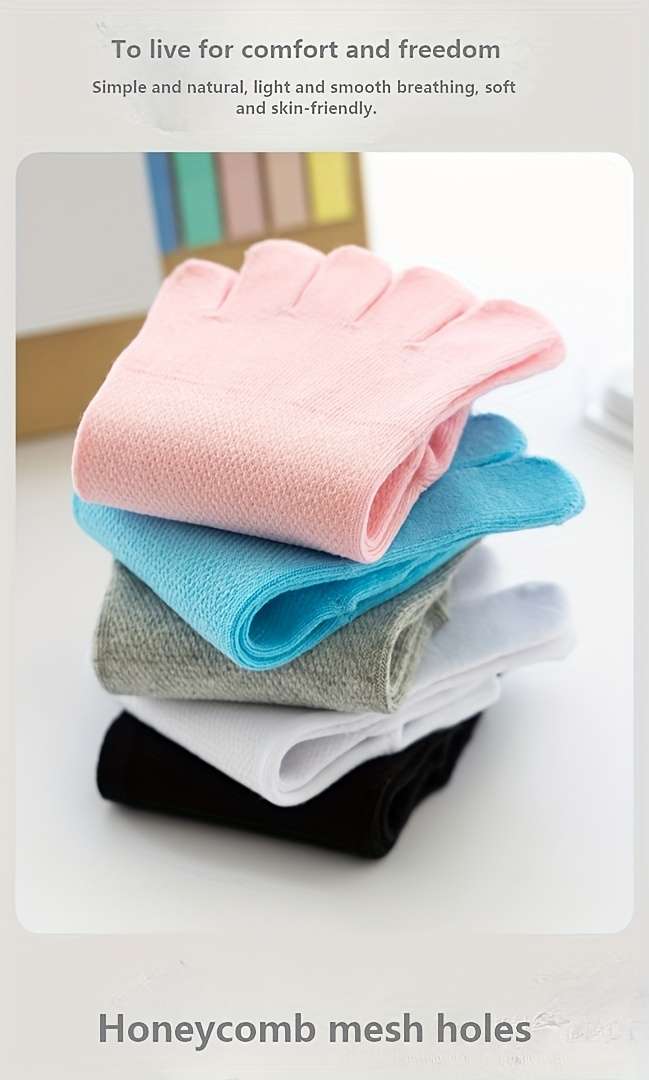 Women S Socks Color 5Pairs White Size Onesize
