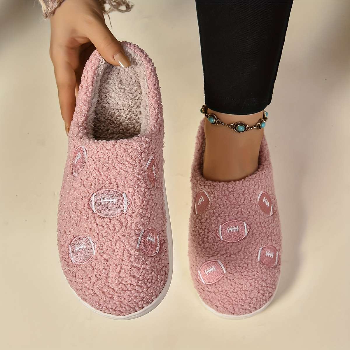 Cotton Slippers Color Grey Sizeuk 7.5-8
