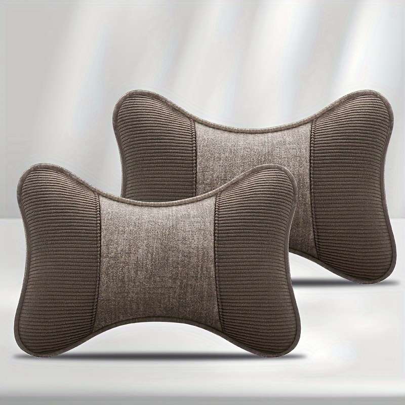 Car Seat Cushion Gray Items 2Pcs Headrest