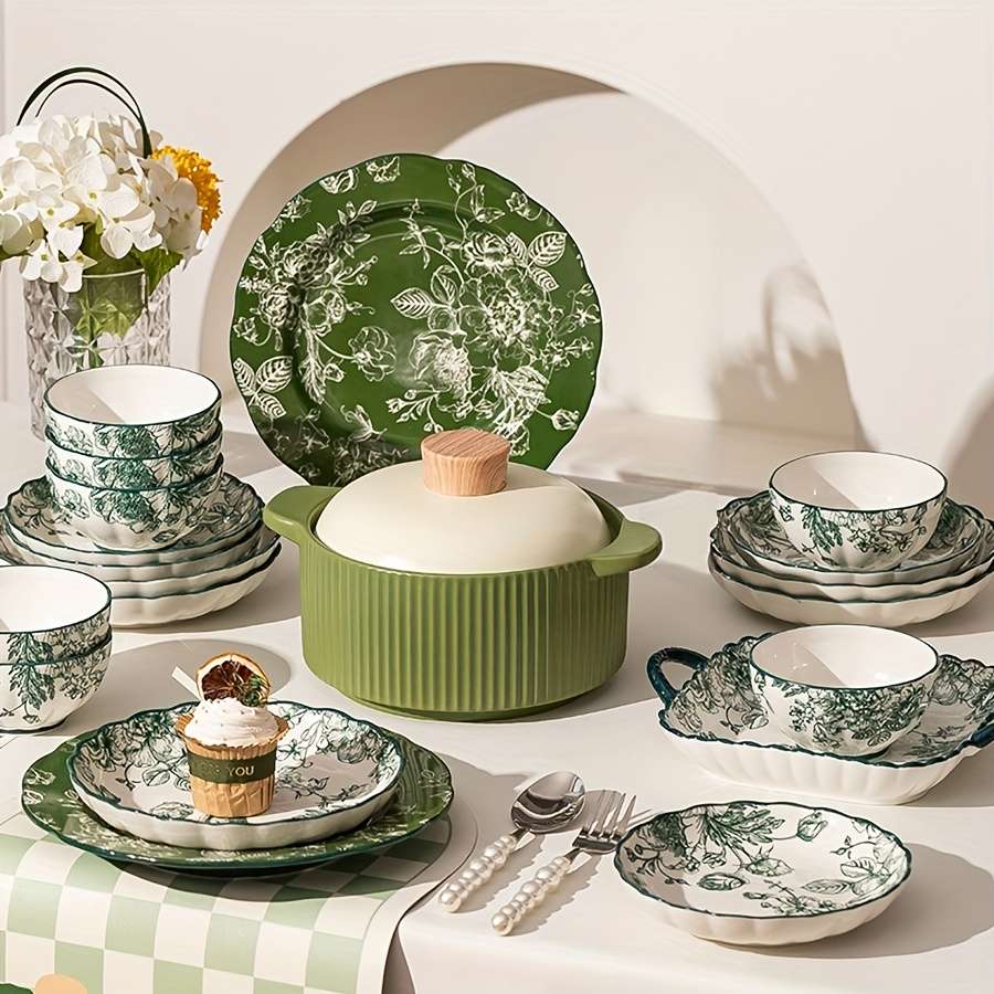 Bowl Color 6Pcs  2 Sauce Dishes  2 Bowls  2 Platters
