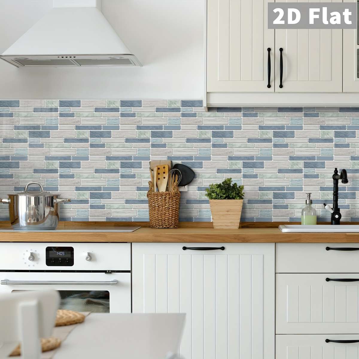 31PCS Luxury Waterproof Self Adhesive Imitation Ceramic Tile Wall Stickers