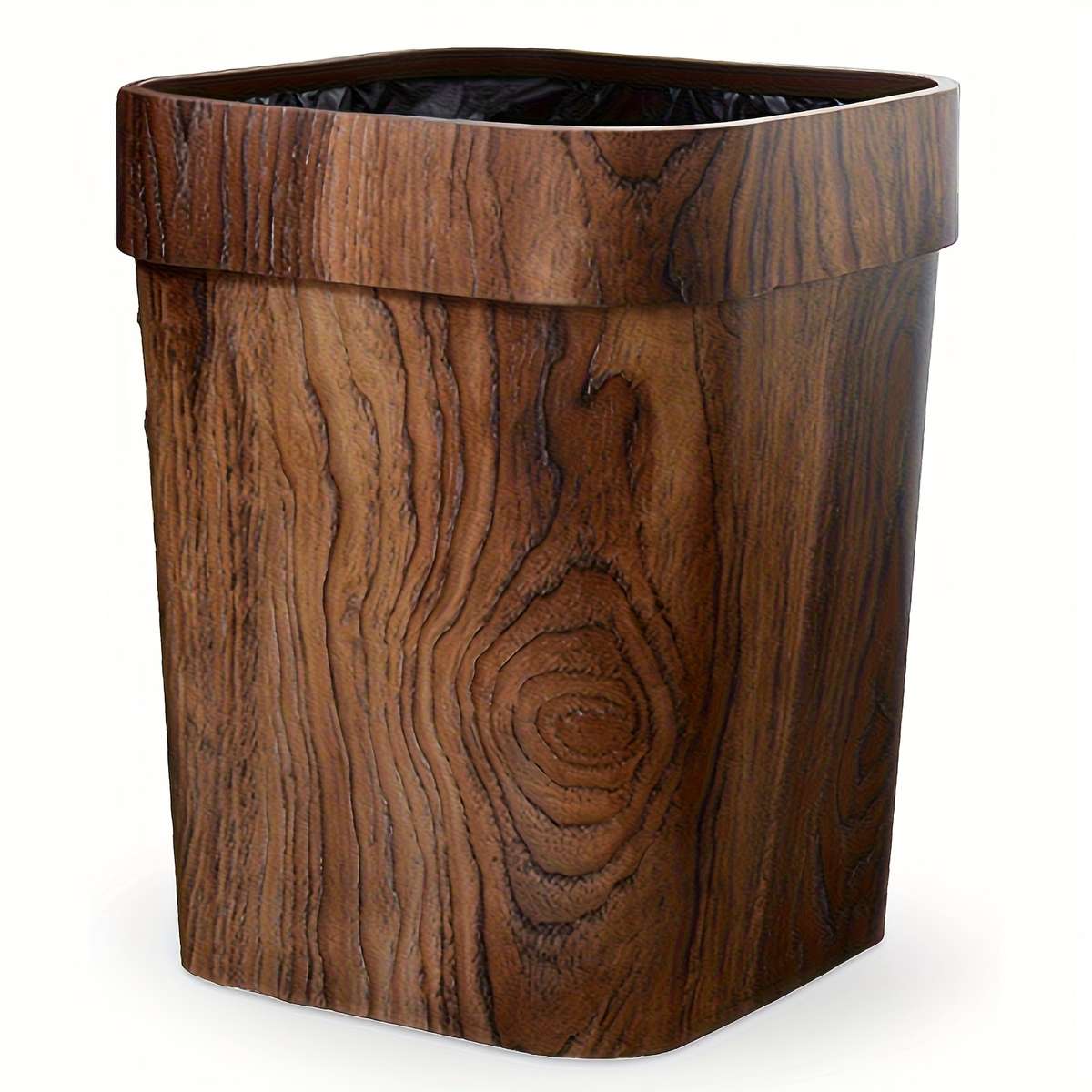 Garbage Can Color Press Ring Wood Grain 7L