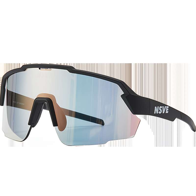 Cycling Glasses Model Nsve Matte Black Frame Rose Golden Lens