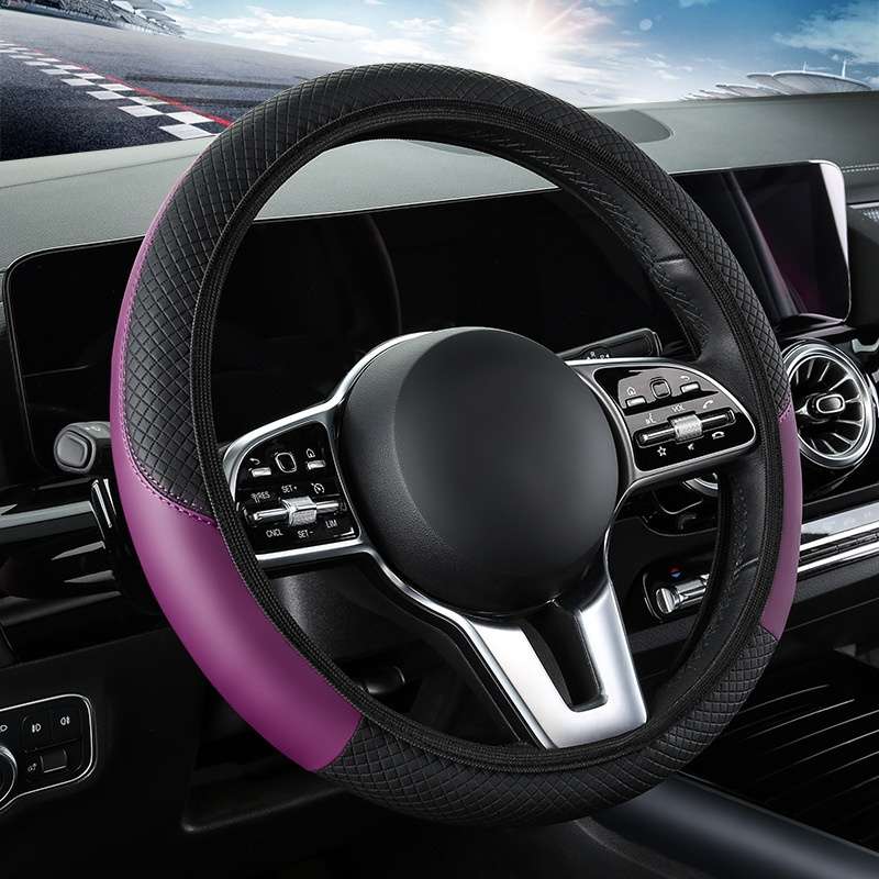 Car Steering Wheel Cover Coffee Color