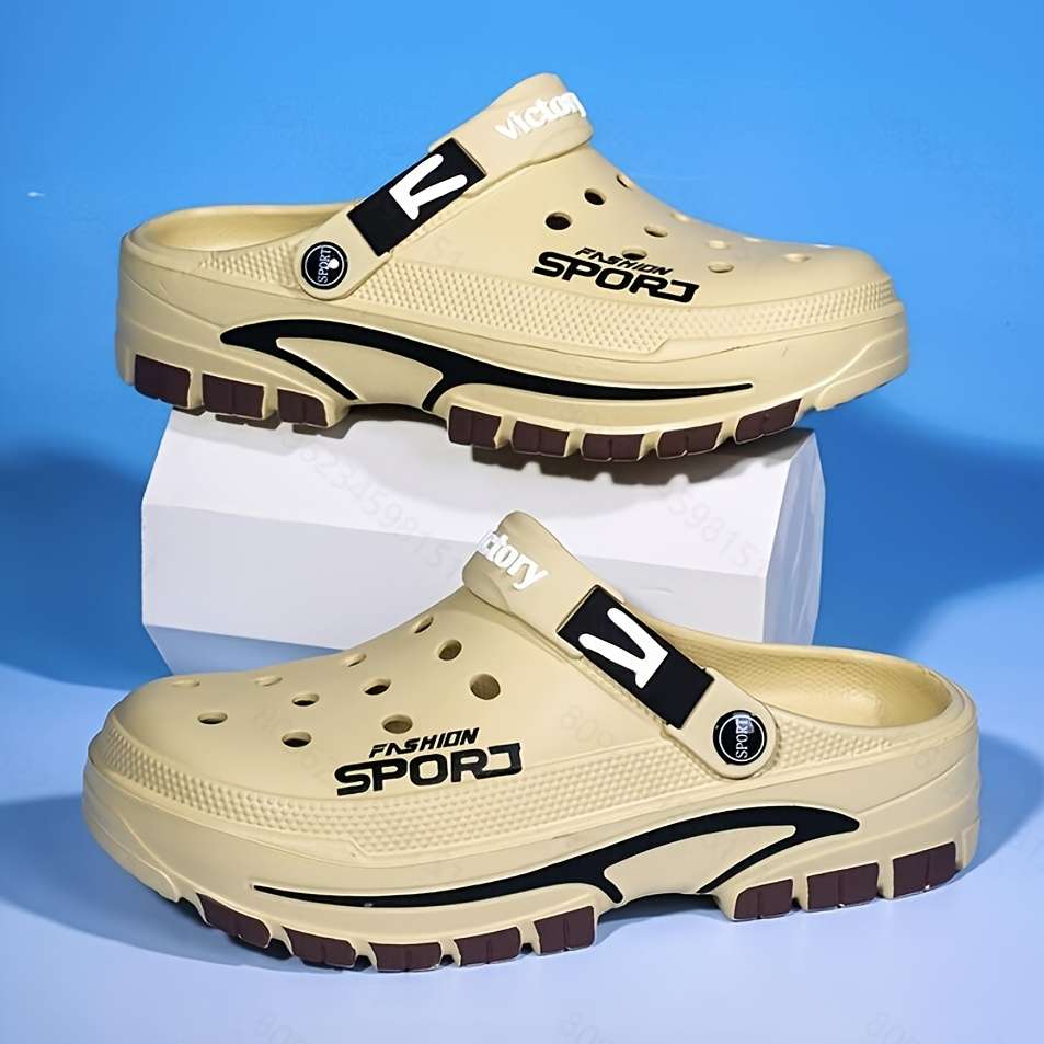 Men Slippers Summer Style Khaki Size Uk 10