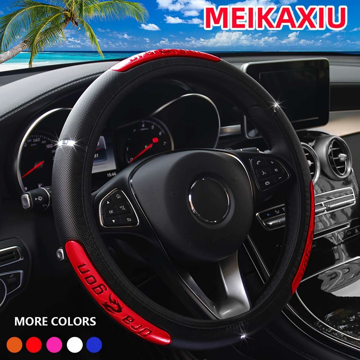 Car Steering Wheel Cover Orange