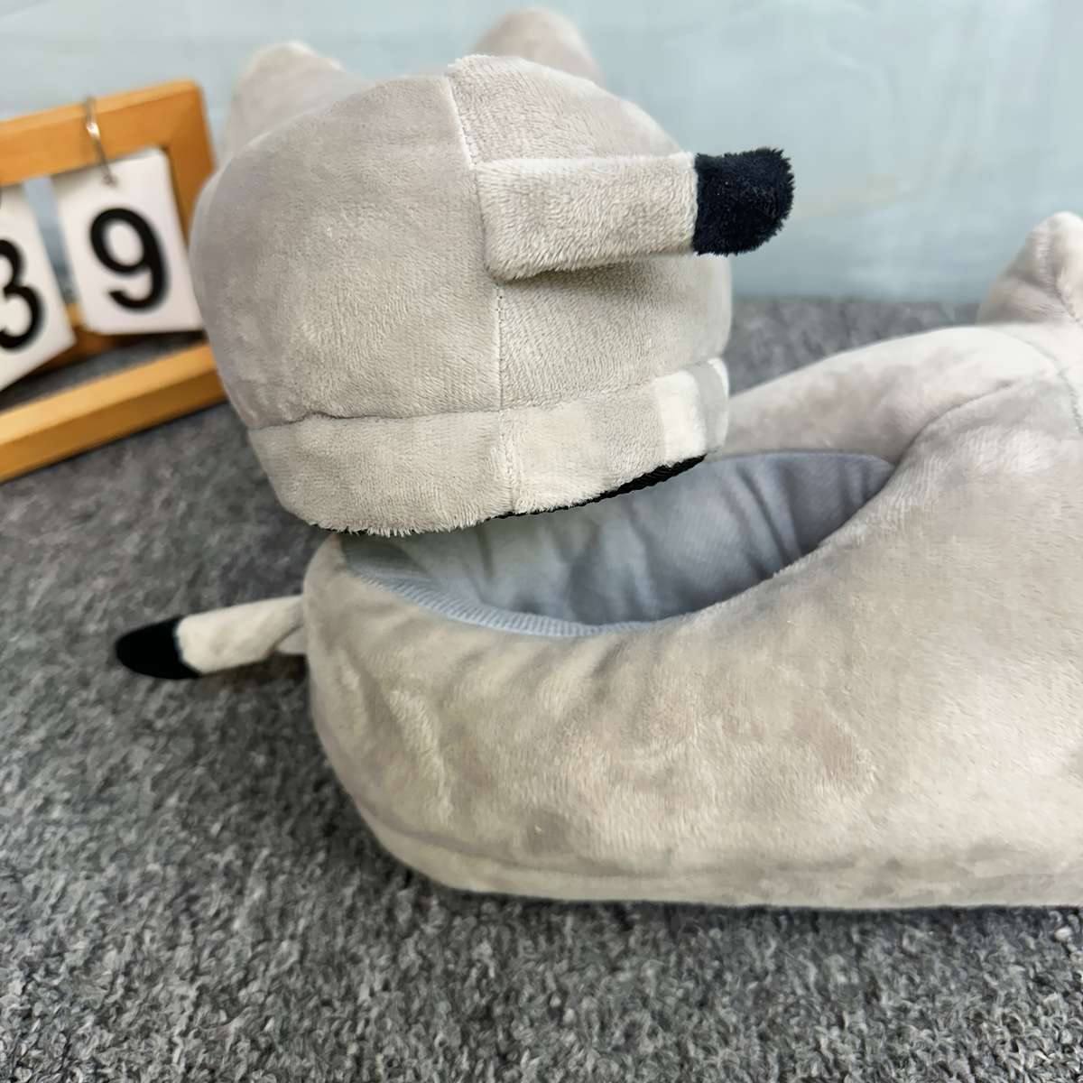 Cotton Slippers Color Grey Sizeuk 8.5