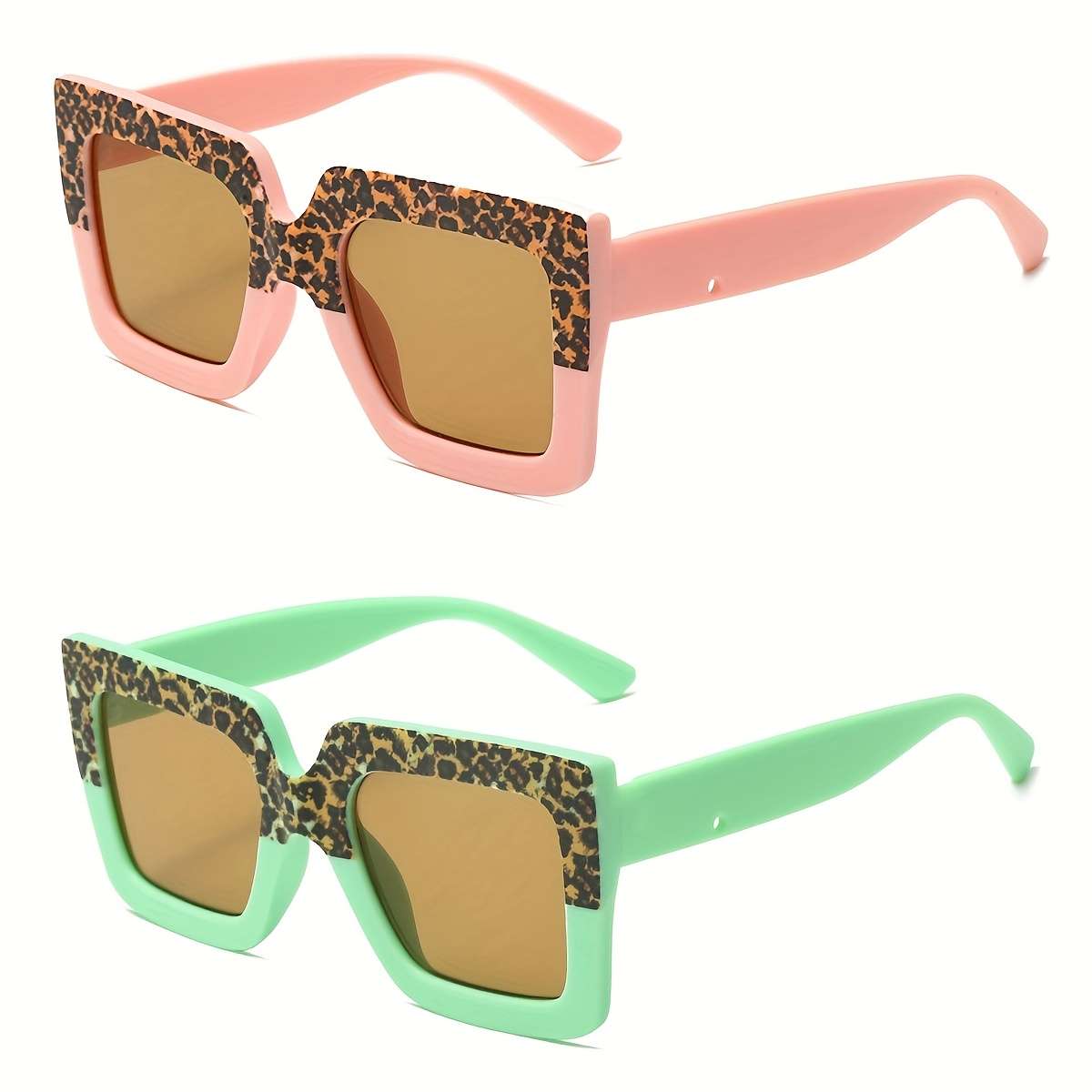 Kids Glasses Color 2Pcs Pinkadd Green