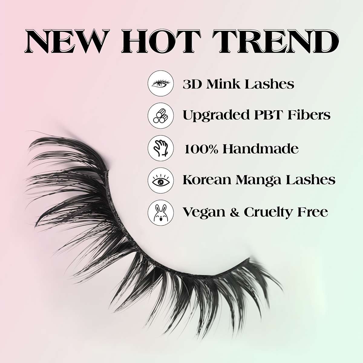 5 Pairs 3d C Curl Individual Lashes Style 5 12mm