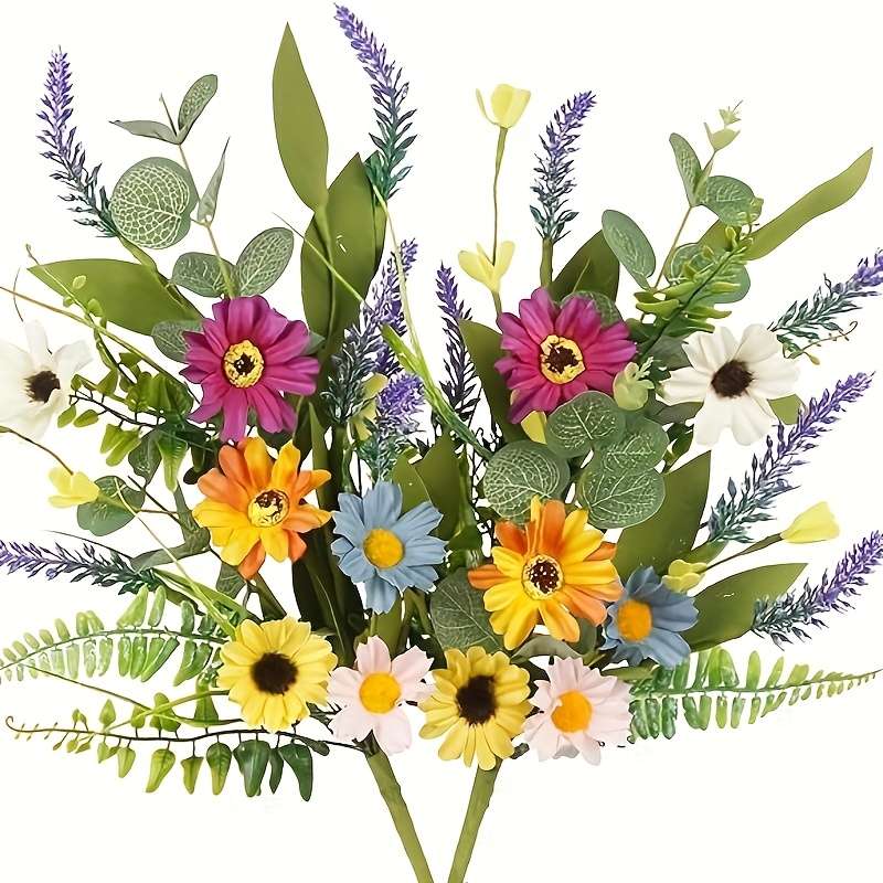 Simulated Flower Color 2 Pcs Twigs