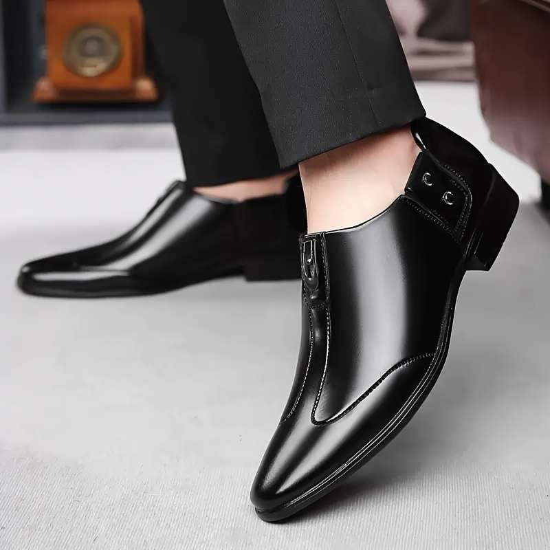 Mens Leather Shoes Color Black Sizeuk 7.5
