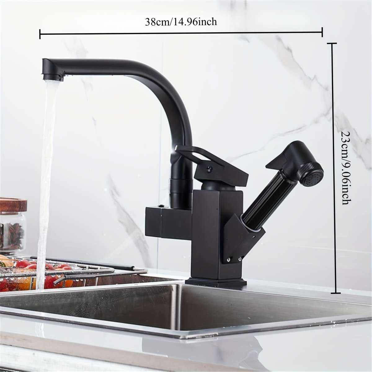 Contemporary Copper Alloy Kitchen Sink Faucet Flexible Pull Out Mixer Tap With