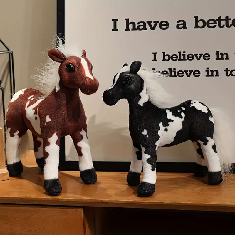 Plush Toyss Items Dark Brown Flower Horse