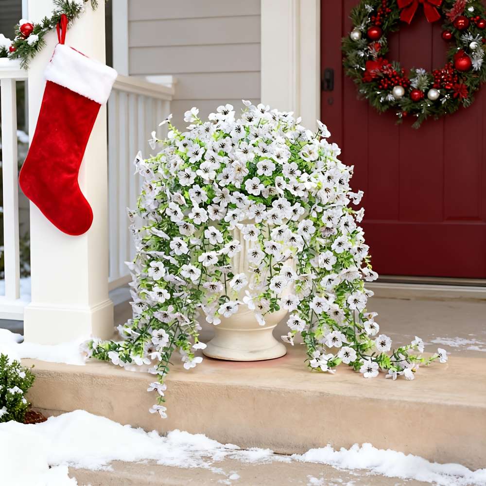 Simulated Flower Color White Quantity2Pcs