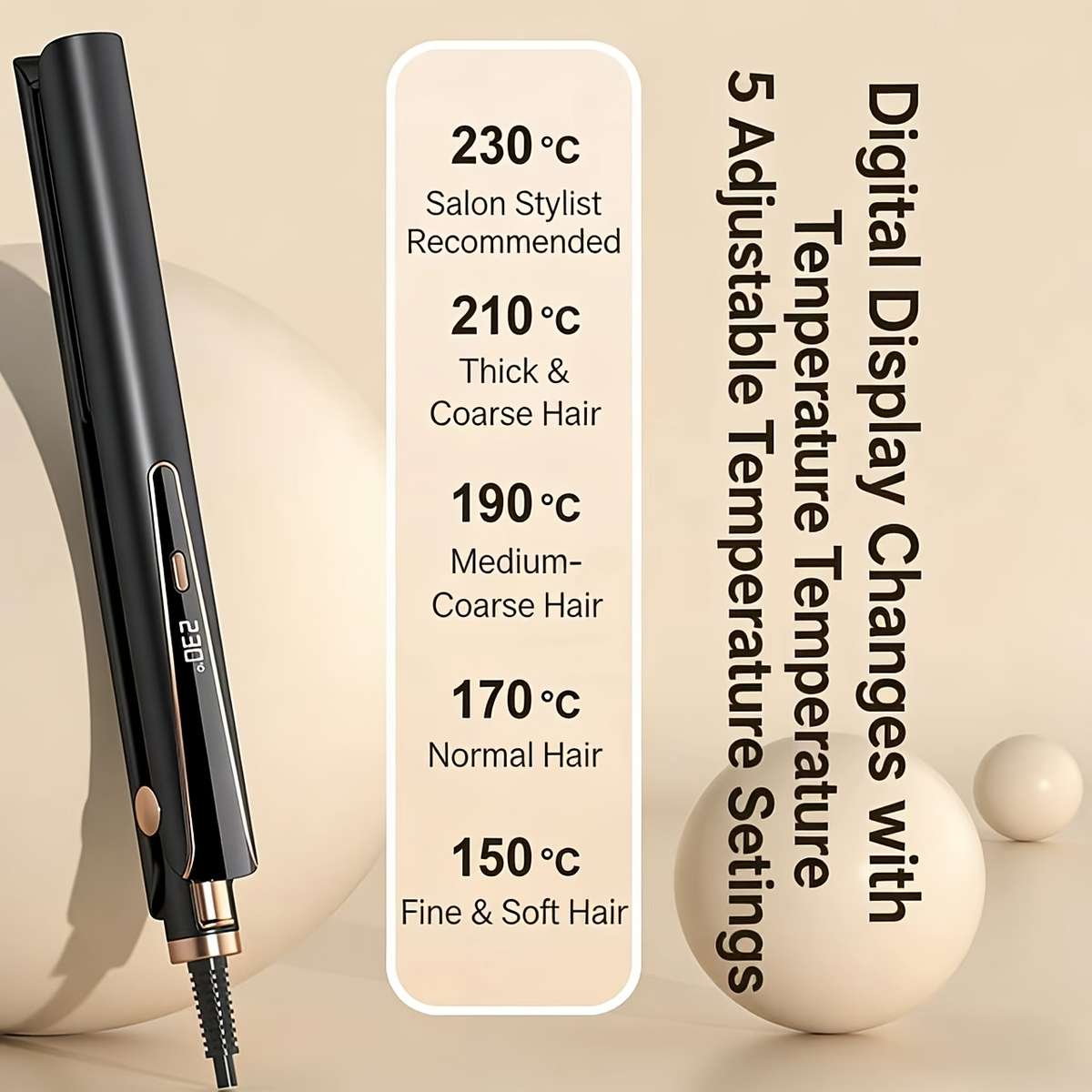 Curling Iron Items Top Configuration Ivory White