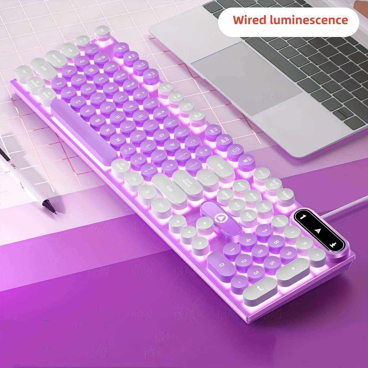 keyboard color White Blue