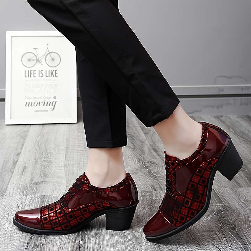 Mens Leather Shoes Color Red Sizeuk 8.5