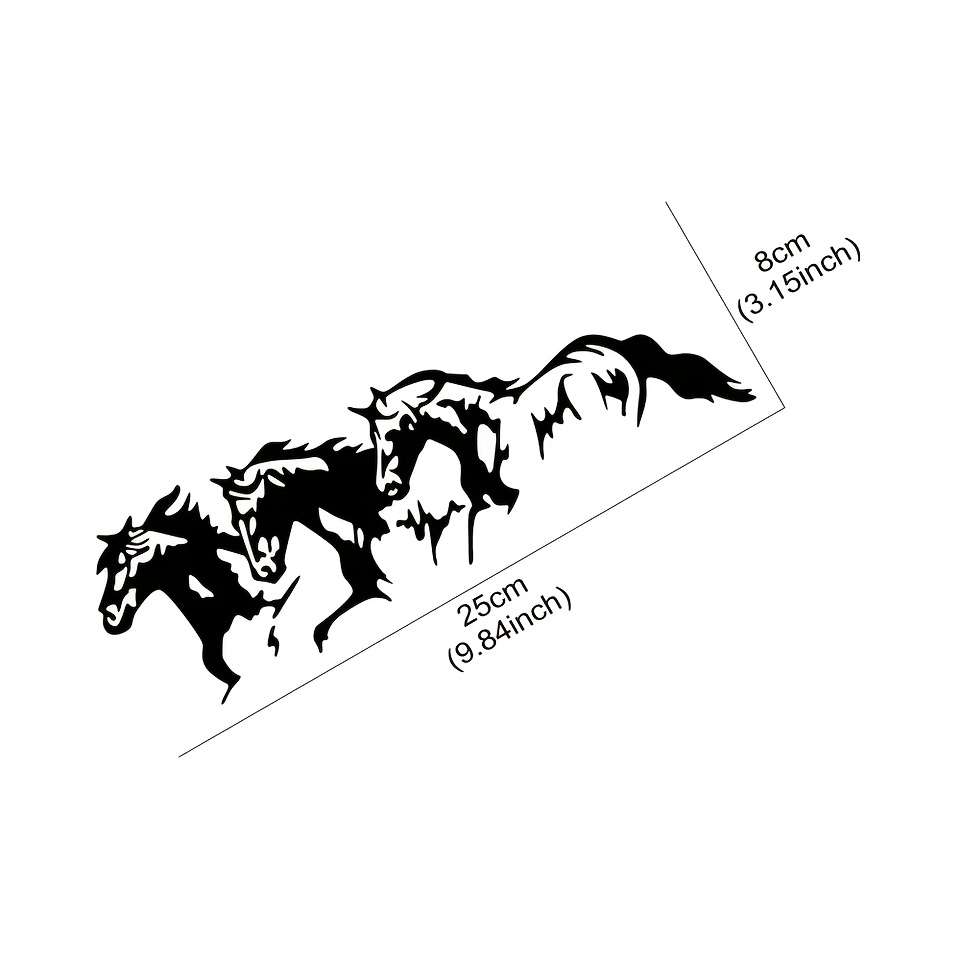 Decal With Horse Waterproof Sticker Car Vinyl Design Running Dynamic Creative