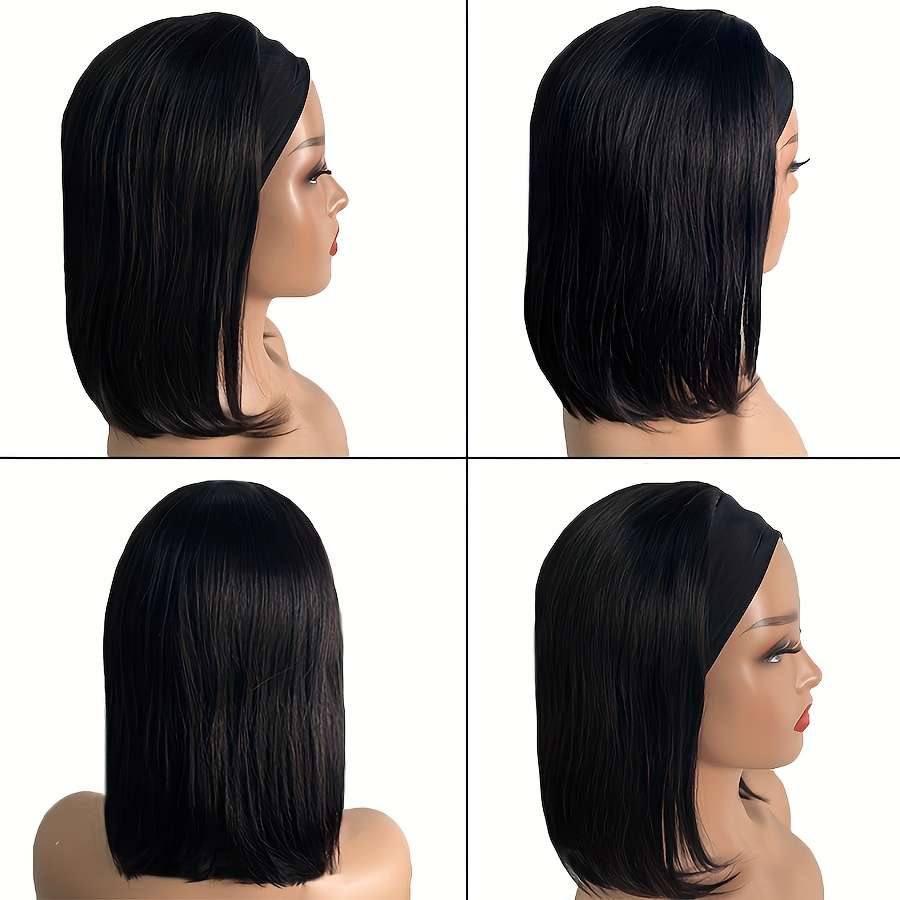 Black# Womens Wigs Hair Length 25.4Cm