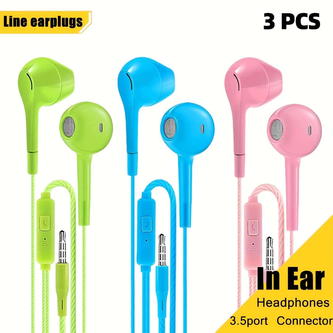 Wired Headphones Pink Add Blue Add Green