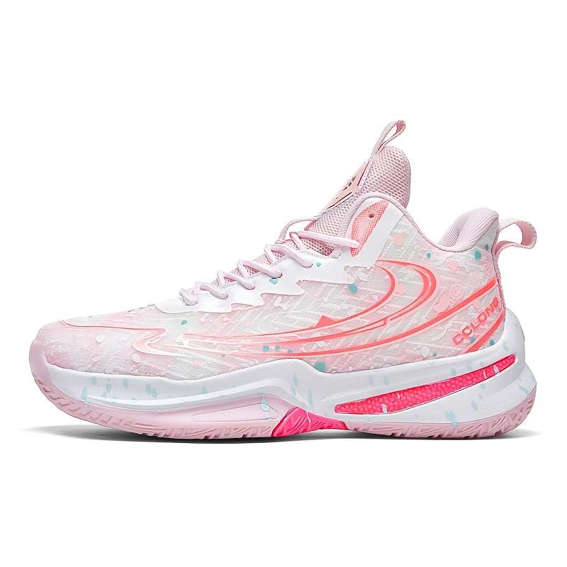 Basketball Shoes Color White Pink Sizeuk 5