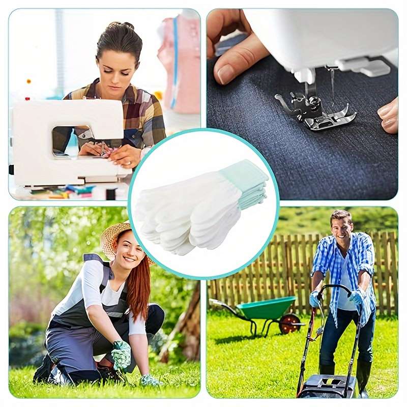 6 Pairs Pink Size L Multi Purpose Work Gloves