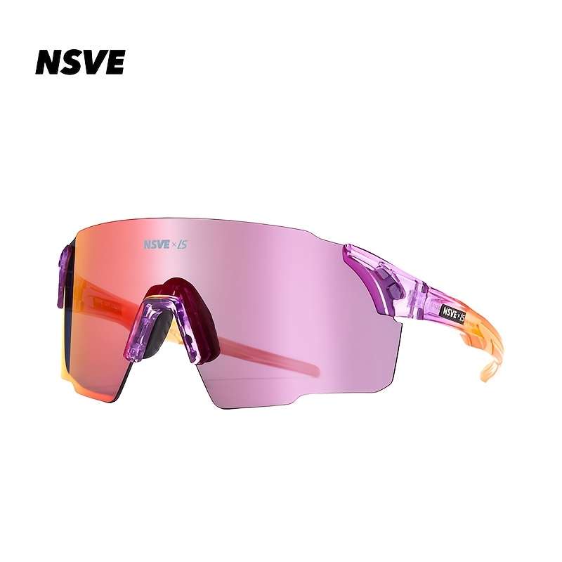 Cycling Glasses Model Light Chaser Series Translucent Gray Frame With Blue Film