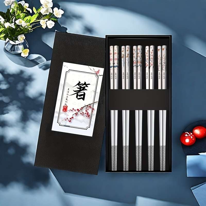 Chopsticks Style 5Dual Laser Color Five Blessings