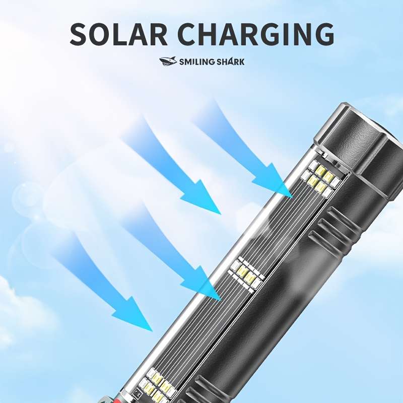 Professional Smiling Shark Emergency Torch Light Rechargeable Solar Travel